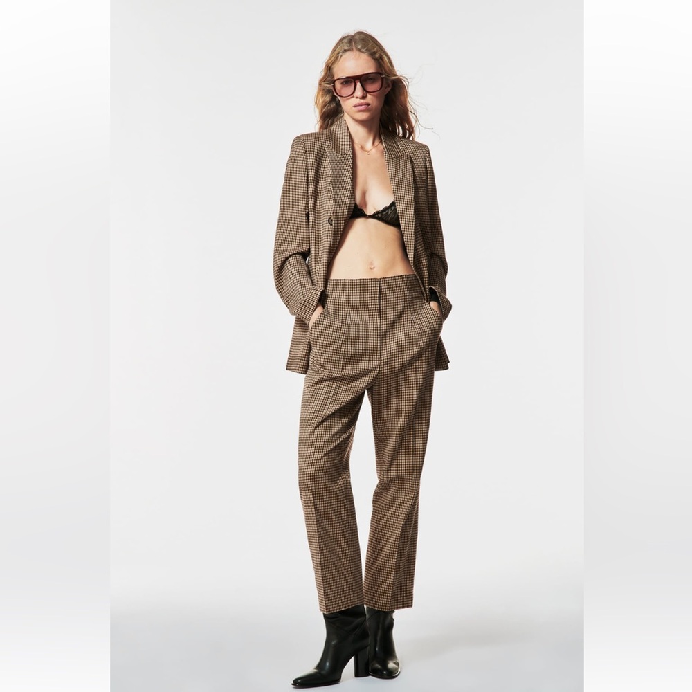 Zara blazer suit brown